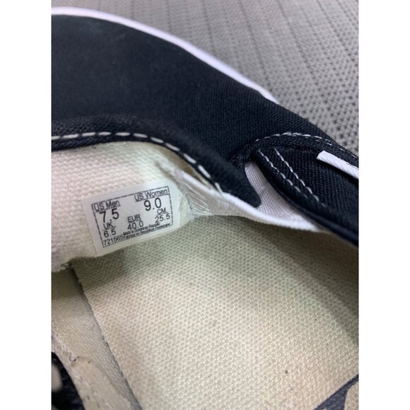 Vans Classic Slip-on Unisex Mens Size 7.5 Womans size 9 Black Canvas Sneakers - Picture 5 of 7